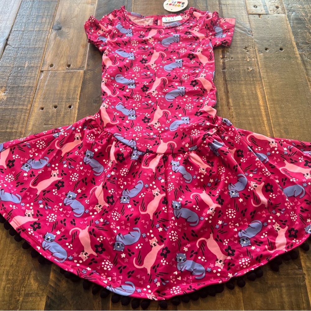 Dot Dot Smile size 3/4 girls cat whimsical Flapper dress new